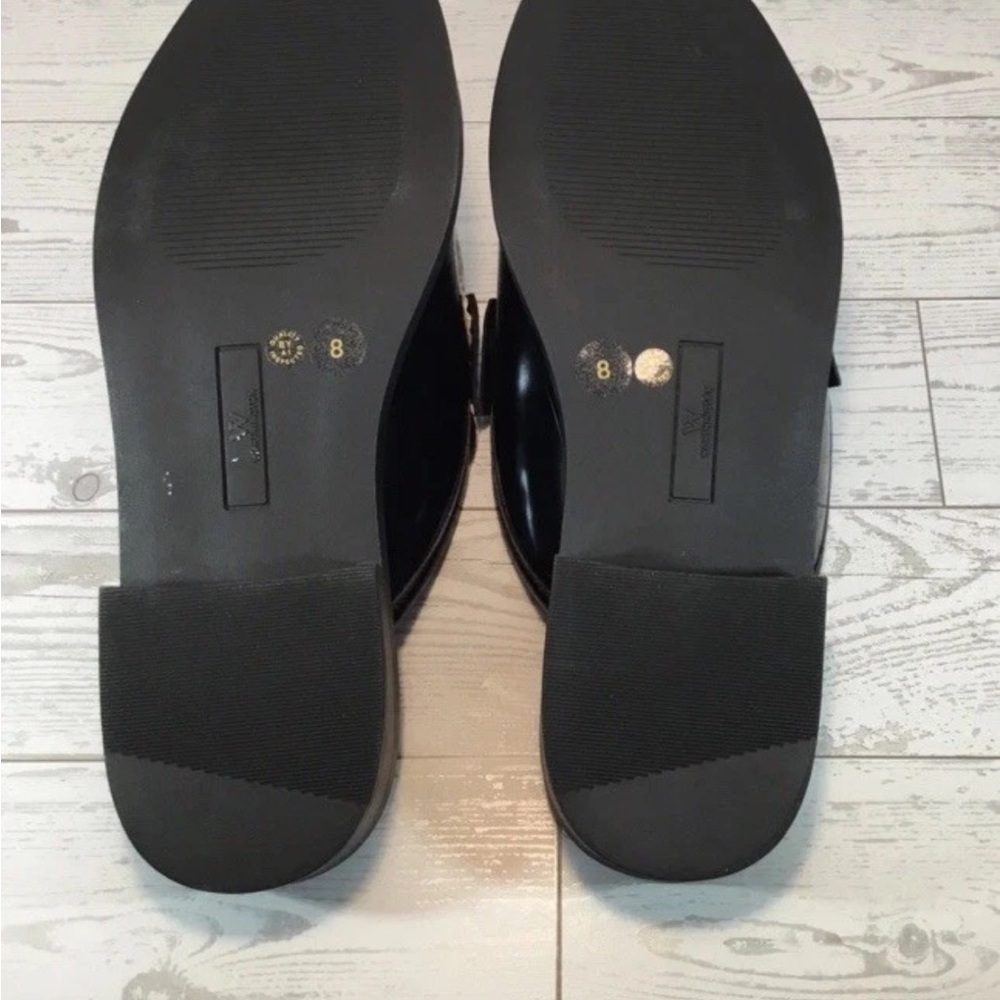 Women Worthington Destin Size 5M Mules/ Slip On Penny Loafers Black & White - Picture 5 of 13